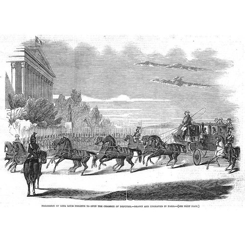 Paris procession king louis - of,