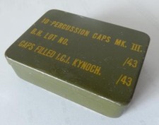 PARATROOPERS genuine WWII PIAT MORTAR  PERCUSSION CAP EMPTY TIN FOR WARGAME (nd)