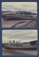 RARE PHOTO DESTROYER HMS HAMSHIRE D06 THOS WARD SHIPBREAKERS BRITON FERRY NEATH