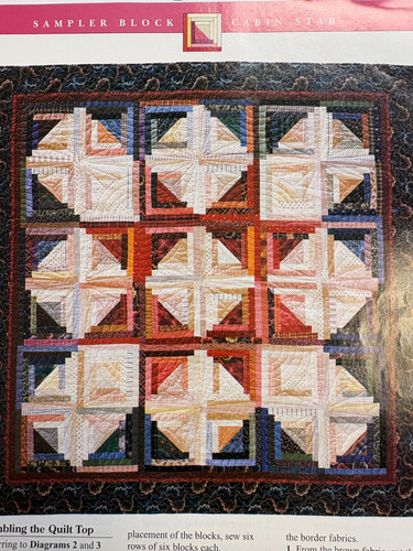 Cabin star pieced quilt - star,