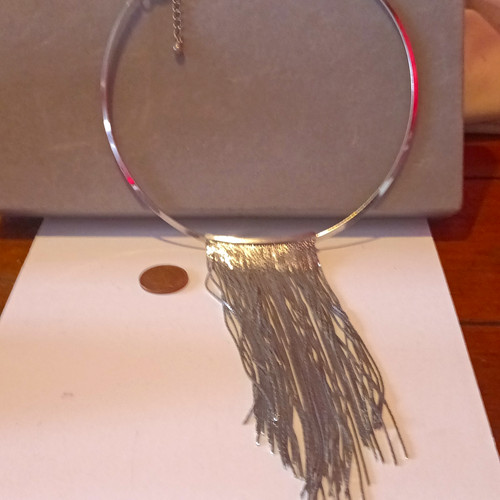 Silver tone snake solid - silver,