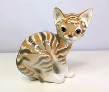 Lomonosov Ginger Tabby Kitten Figurine USSR