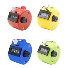 4-Digit Lap Counter Clicker Handheld Mechanical Number Click Counters Portable