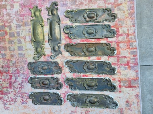 Antique brass finger - finger, plate