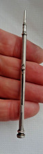 VICTORIAN LADIES ROSE MOTIF SOLID SILVER ENGINE TURNED PROPELLING PENCIL