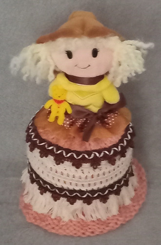 Knitted toilet roll cover - knitted,