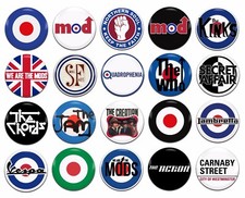 20x Mod Various 25mm / 1 Inch D Pin Button Badges