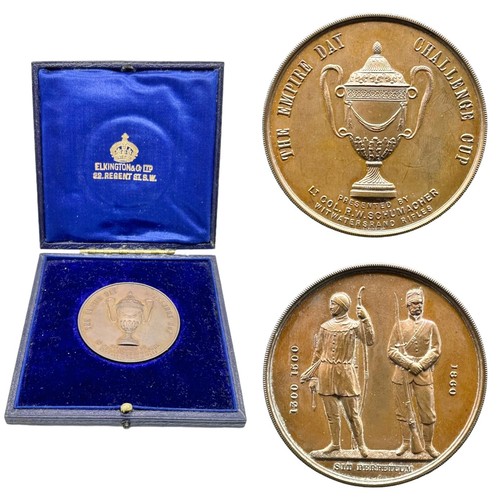 Cased bronze medal - cased,