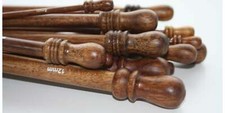 10in (25cm) long Albizia Knitting Needles (East Indian Walnut)