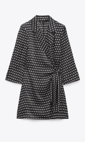 Zara printed blazer style