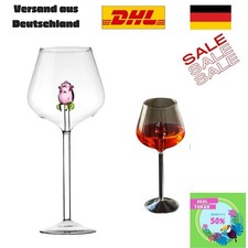 Wine Glass with Glass Rose 2