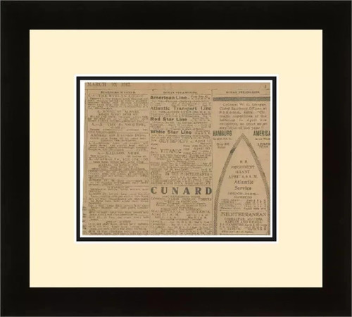 Titanic sailing dates advert - advert,