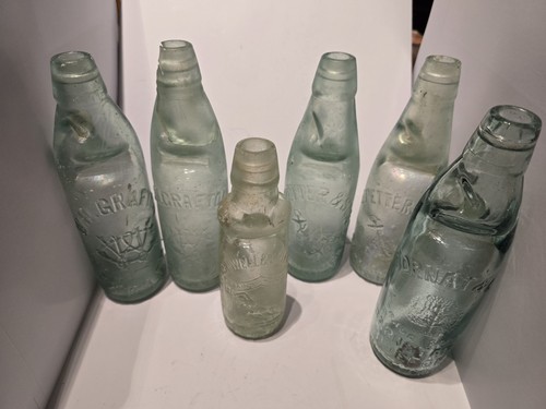 Antique codd bottles - bottles, exeter