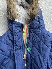 Boden Parka Coat Navy Sherpa
