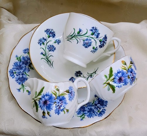 Vintage mismatched cornflower - vintage,