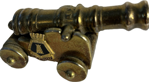 Brass cannon model hms danae - brass,