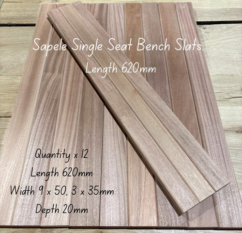 Planed sapele single seat - sapele,