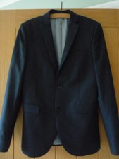 boys suit-NEXT, navy blue, jacket 38, trousers 30in waist, slim fit, exl cond
