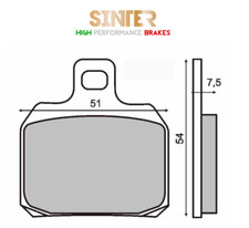 Pair rear brake pads MV AGUSTA BRUTALE 675 B3 2012> SINTERED