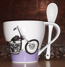 Baci Milano Motorbike and Guitar Mug with Spoon