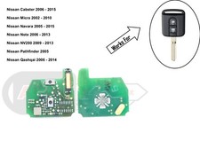 Genuine 2 Button Remote For Nissan Circuit Bored ( PCB )  No Chip