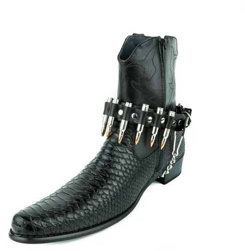 Black leather boot - leather, .223