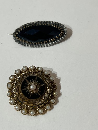 Antique mourning brooches - 2, x
