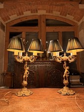 Pair antique style brass - pair,