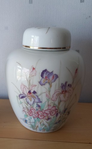 Ginger jar japanese iris - ginger,