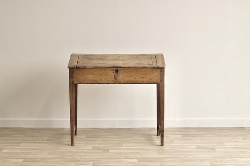 Rustic pine school desk - rustic,