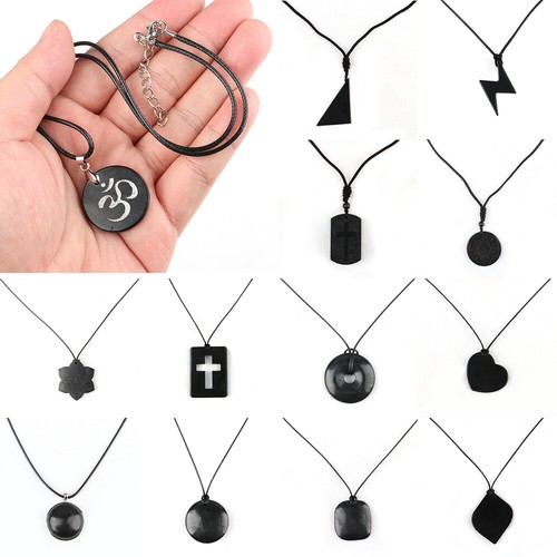 Shungite necklace crystal - shungite,