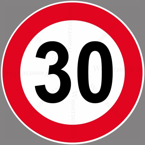 Car sticker 30mph maximum - car,