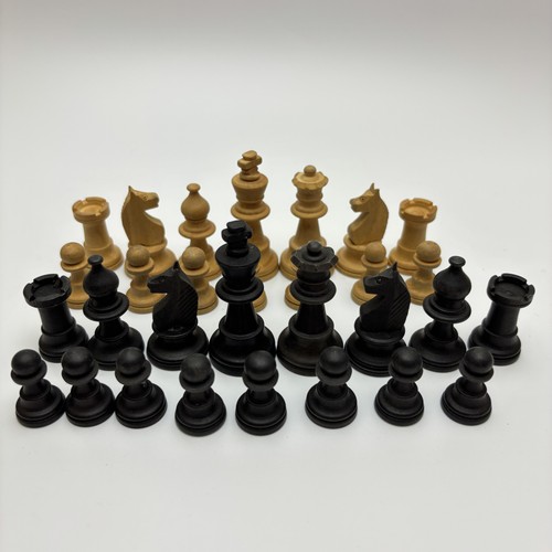 Vintage wooden chess pieces - vintage,