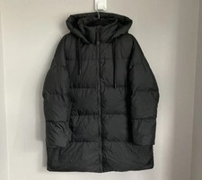 Zara  Feathers down hooded puffer jacket coat wind water protection Size XS