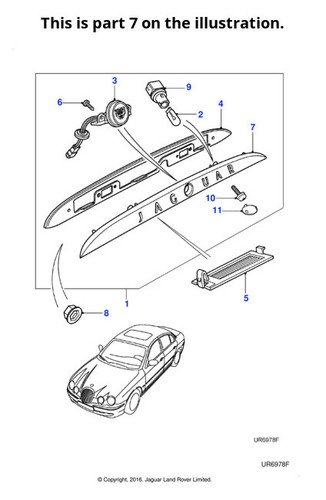 Jaguar number plate plinth - number,