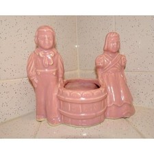 Vintage Pink Ceramic Dutch Boy