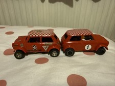 Scalextric Mini Cooper X2 Unboxed Both Runners Fair Condition