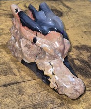 Volcano Agate Dragon Head Carving UV (Imperfect) 481g  Halloween Sale +Free Gift