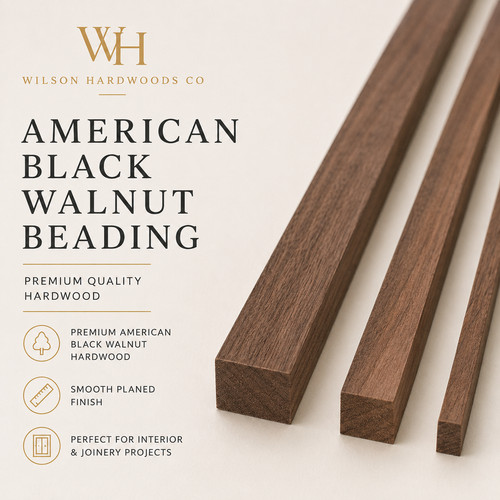 American black walnut beading - black,