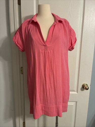 Crew pink gauze popover - j.crew,
