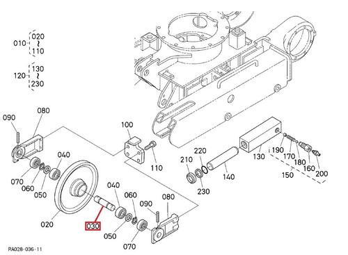 Track roller shaft - shaft, &