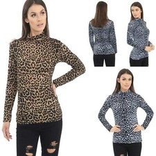 LADIES WOMENS POLO NECK ROLL