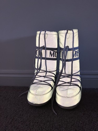 Rare reflective moon boots - reflective,