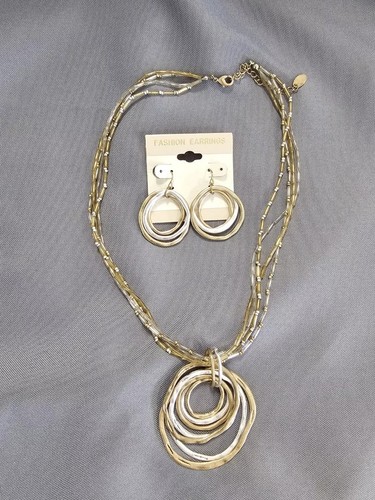 Vtg necklace earrings signed - vtg,
