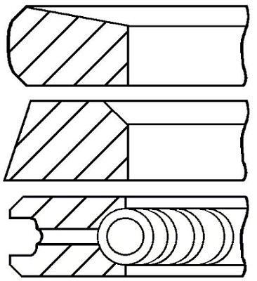 New piston ring - piston, for