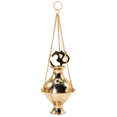 Hanging brass incense burner - hanging,