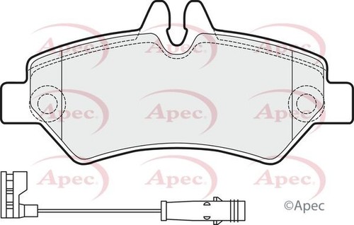 Apec rear brake pad set - pad,