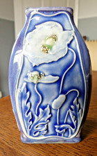 RARE c1910 LESLIE HARRADINE for DOULTON LAMBETH, SQUARE TUBE LINED POPPY VASE