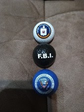 3 Novelty Spy Agency and Presidential Golf Balls .