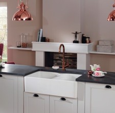 Farmhouse Ceramic Sink Double Bowl - *2nd* WW24009